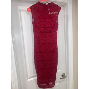 Maroon lace dress